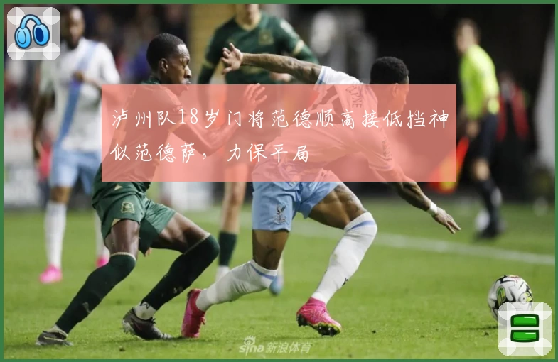 泸州队18岁门将范德顺高接低挡神似范德萨，力保平局